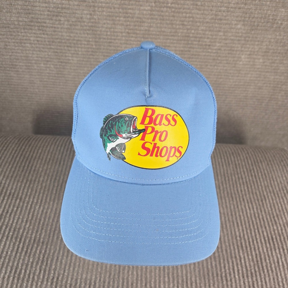 Bass Pro Shops Mens OSFM Blue Mesh Snapback Trucker Hat